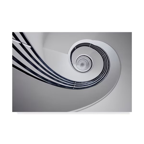 Max Zimmermann 'Fibonacci White Spiral' Canvas Art, 30x47, Trademark Fine Art, Mfr#: 1X05735-C3047GG